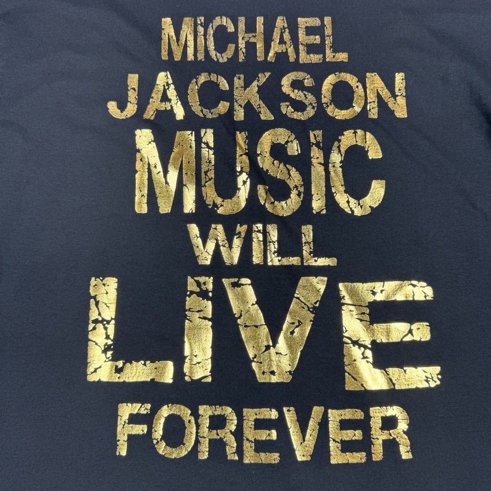Michael Jackson TShirt 2XL Black Memorial King Of Pop 1958-2009 Double Sided Y2K - Picture 11 of 11